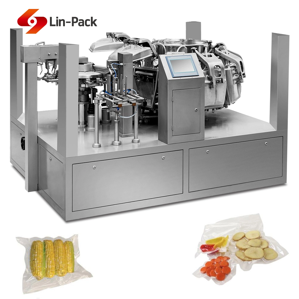 Automatic Premade Pouch Rotary Vegetable Seafood Cheese Vacuum Packing Machine