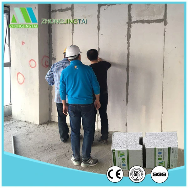 Flat and Straight Wall Board Fast Installation Anti-Earthquake EPS Cement Sandwich Panel/EPS Sandwich Panel for Internal Wall