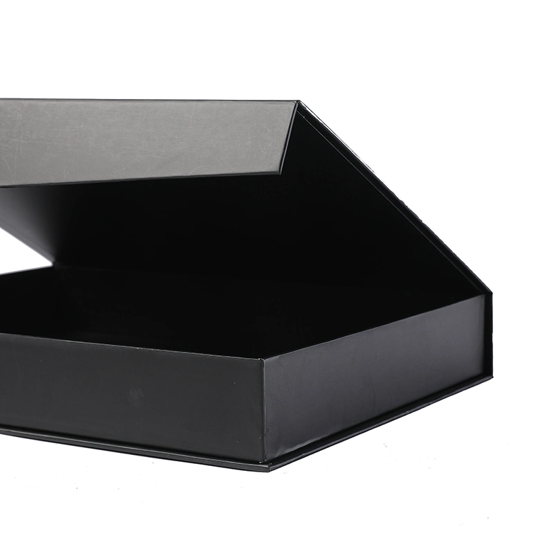 Preto Luxo Custom logo impressão embalagem Gift Jóias Box