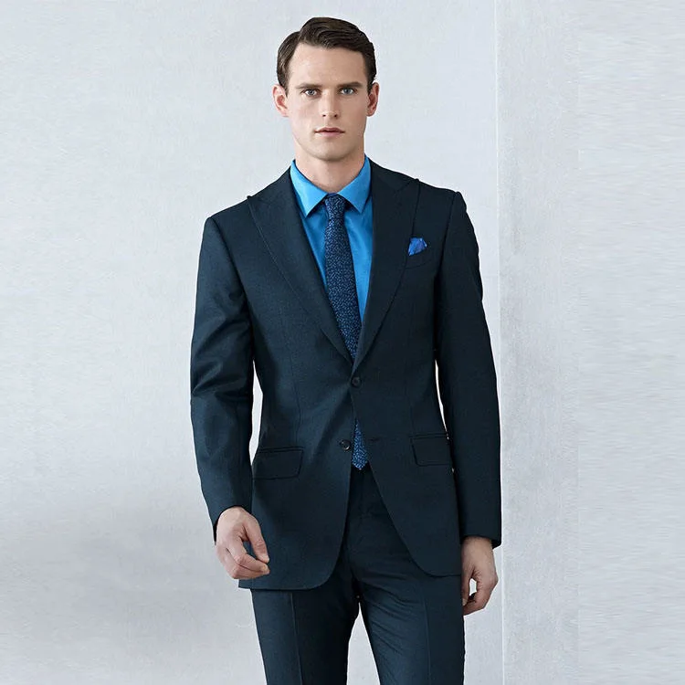 Italian Suit Men 100% Wool Suit Fabrics Custom Tailored Made to Measure Bespoke Suit