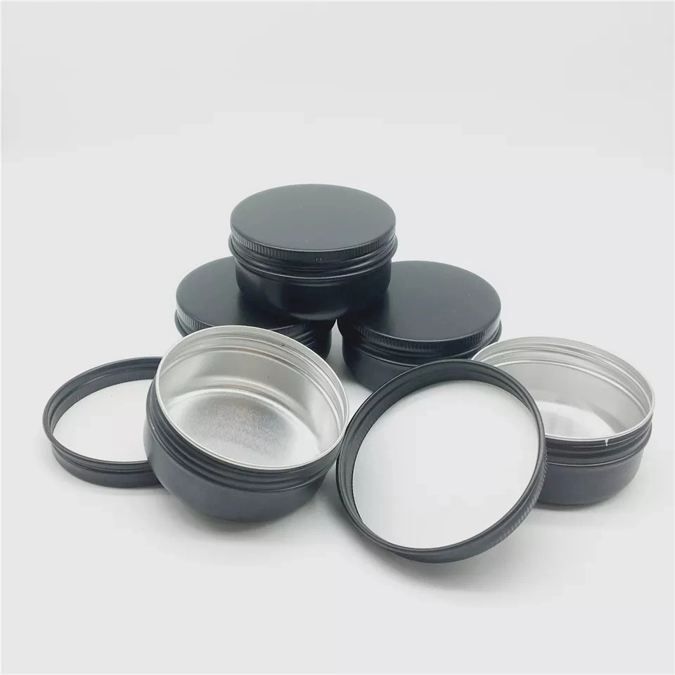 Pack Black Metal Aluminum Tin Containers Magnetic Spice Tins Bulk