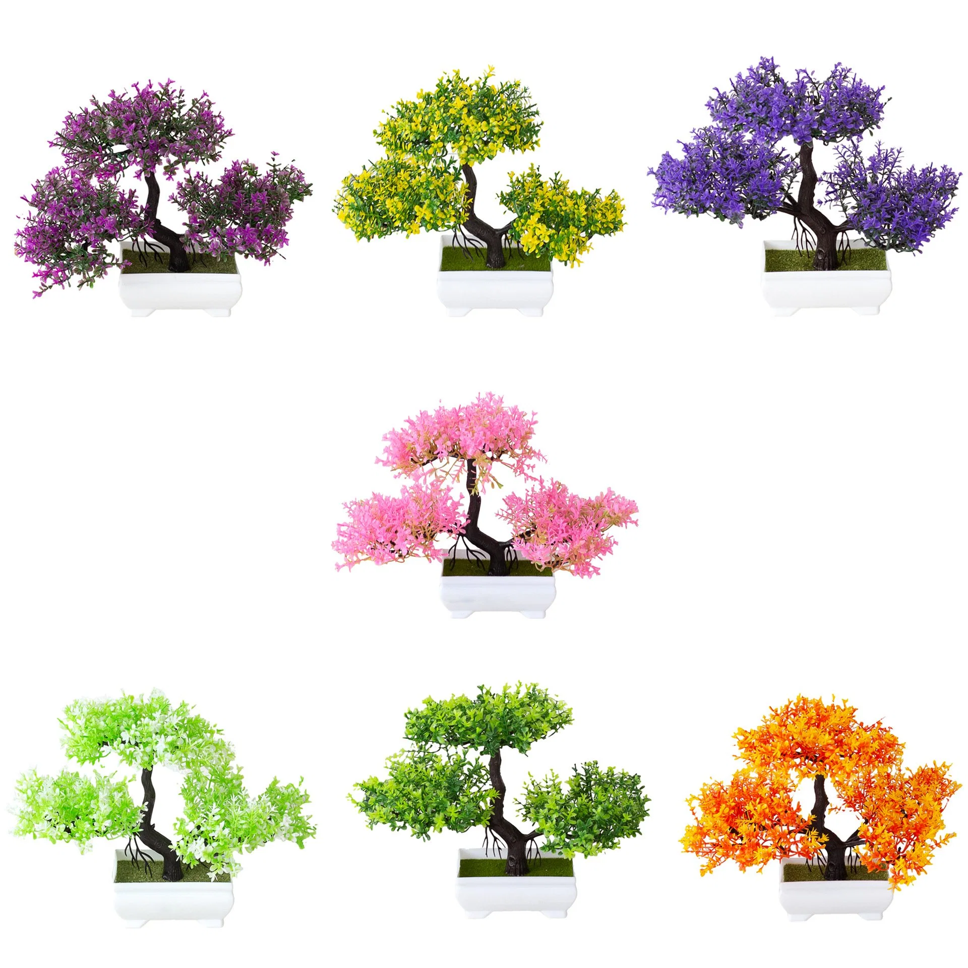 Factory Wholesale Plastic Flower Artificial Plant Decoration Bonsai Potted Plant