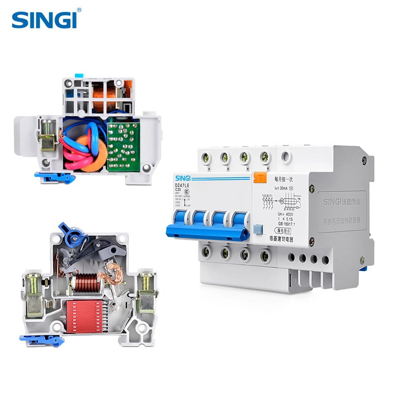 Convencionales de Singi Protección de sobrecarga de 6k 1p-4p disyuntor miniatura con precios baratos DZ47le-63