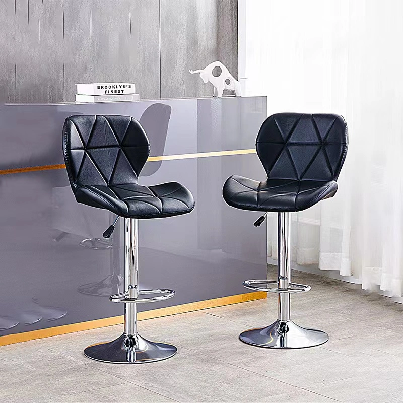 Cadeira de barbeiro moderna minimalista de altura alta com rotação, elevação e polia para lazer.