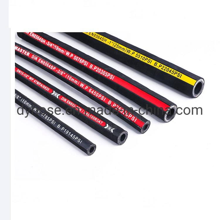 Oil - Resistant SAE100r12 Flexible Rubber Hydraulic Hoses