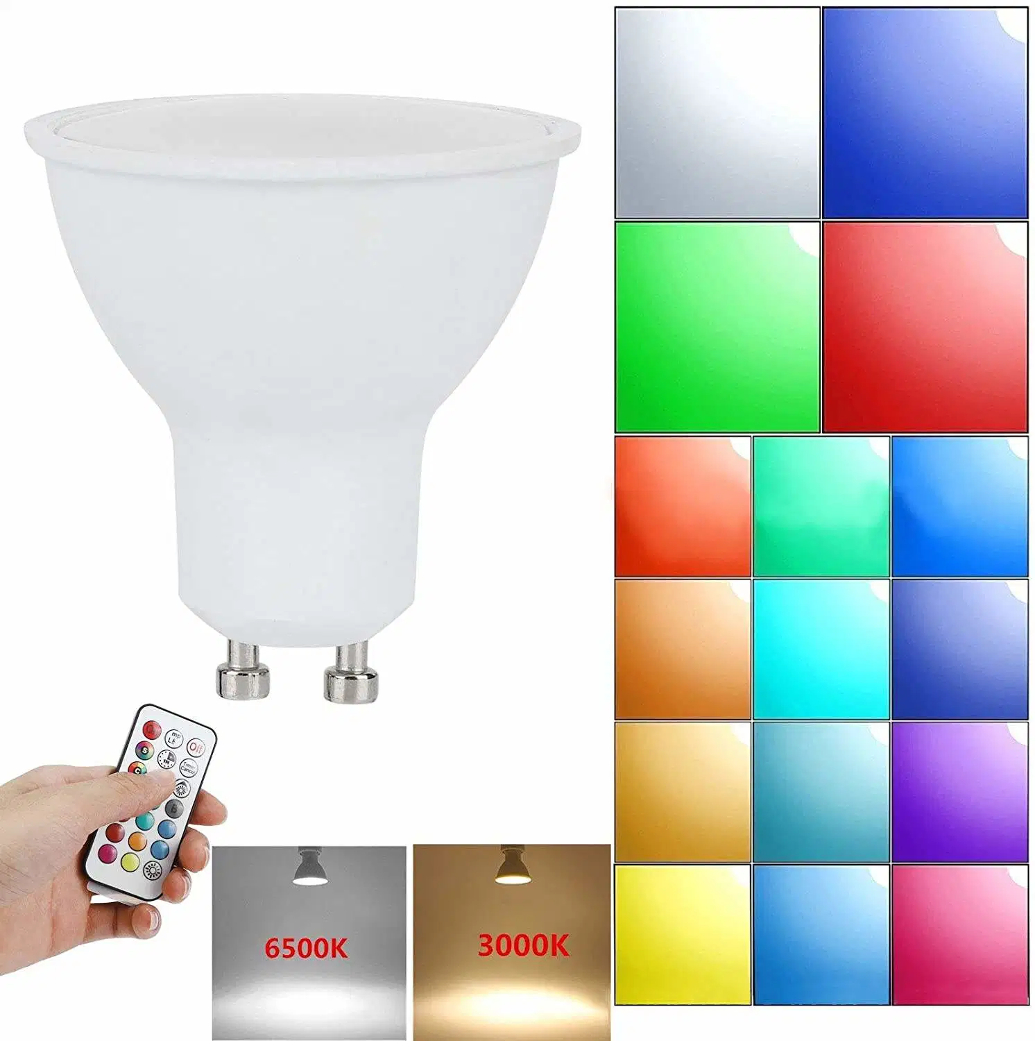 7W Tuya WiFi GU10 Wireless Control Smart GU10 Tuya WiFi Smart Light GU10 Smart Light Bulb WiFi LED Cup