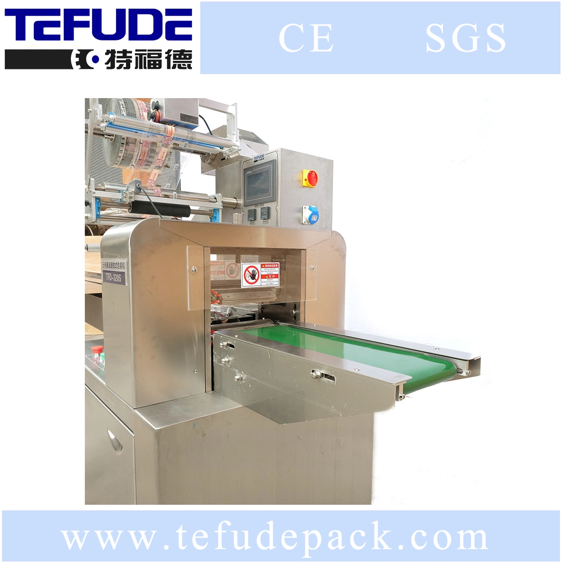 High Speed Candy Wafer Biscuit Cookie Bread Flow Wrapper Snack Food Horizontal Packaging machine Price