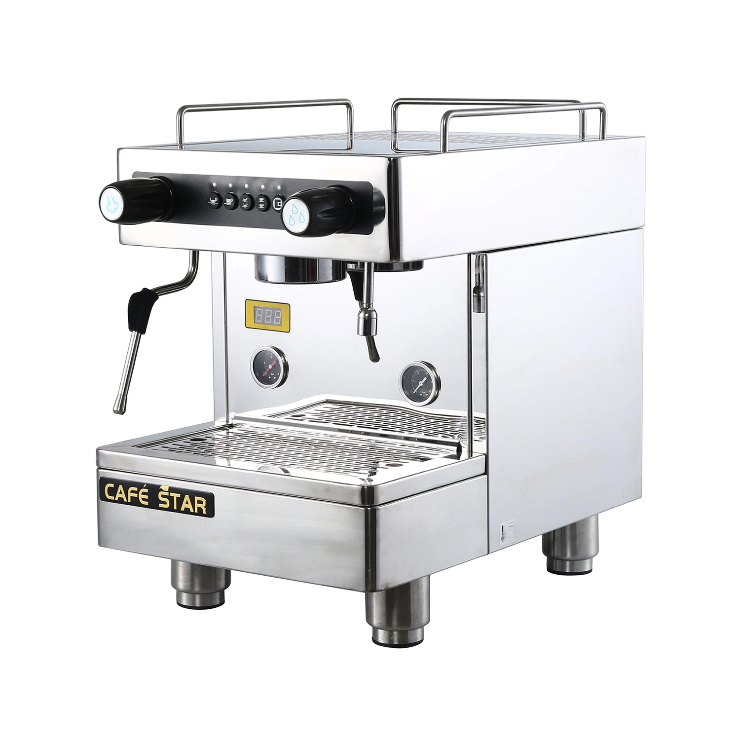 Máquina de Café K101t Semi-Automática com Cobertura de Aço Inoxidável, Fabricante de Café com Design Italiano, Máquina de Café Expresso