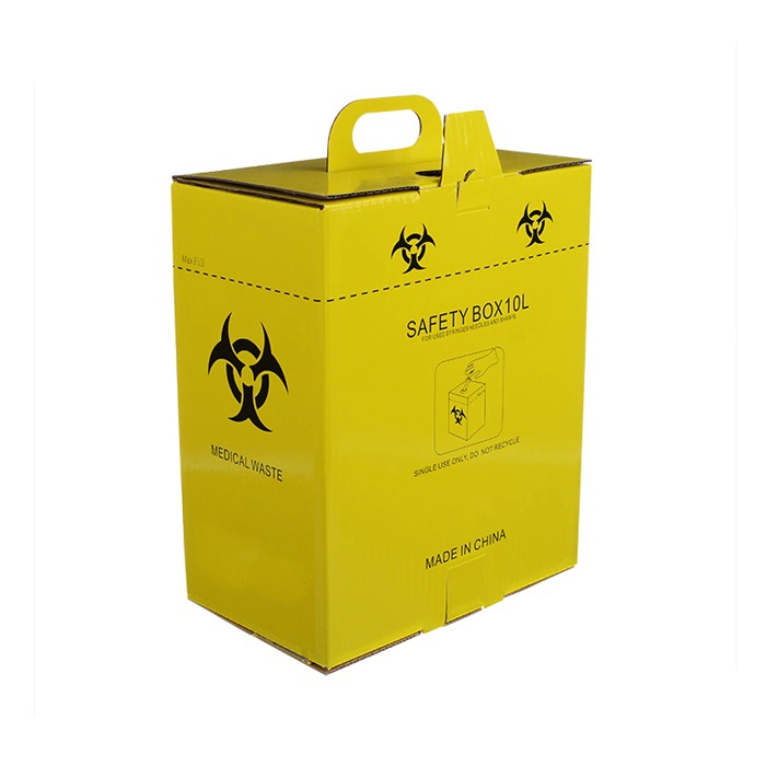 Cardboard Box Safety Sharp Container Disposable 1 L Medical Hospital