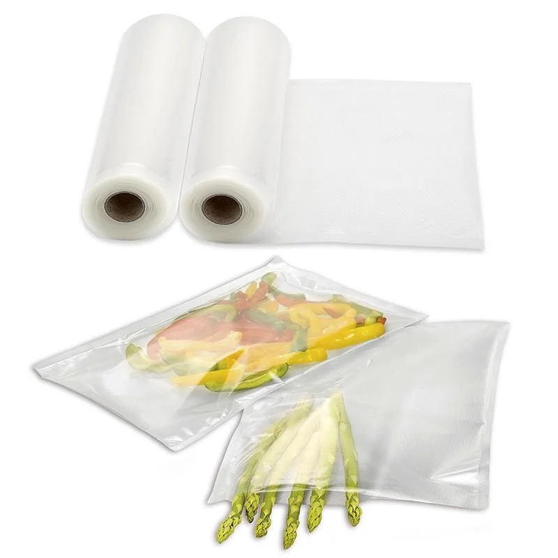 75/90/100/150um Food Grade Embossed Clear Vacuum Bag with BPA LFGB Certificate