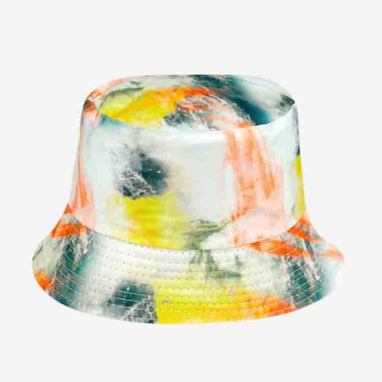 2023 Tie Dye Graffiti Printing Double - Sided Outdoor Travel Sunshade Bucket Hat