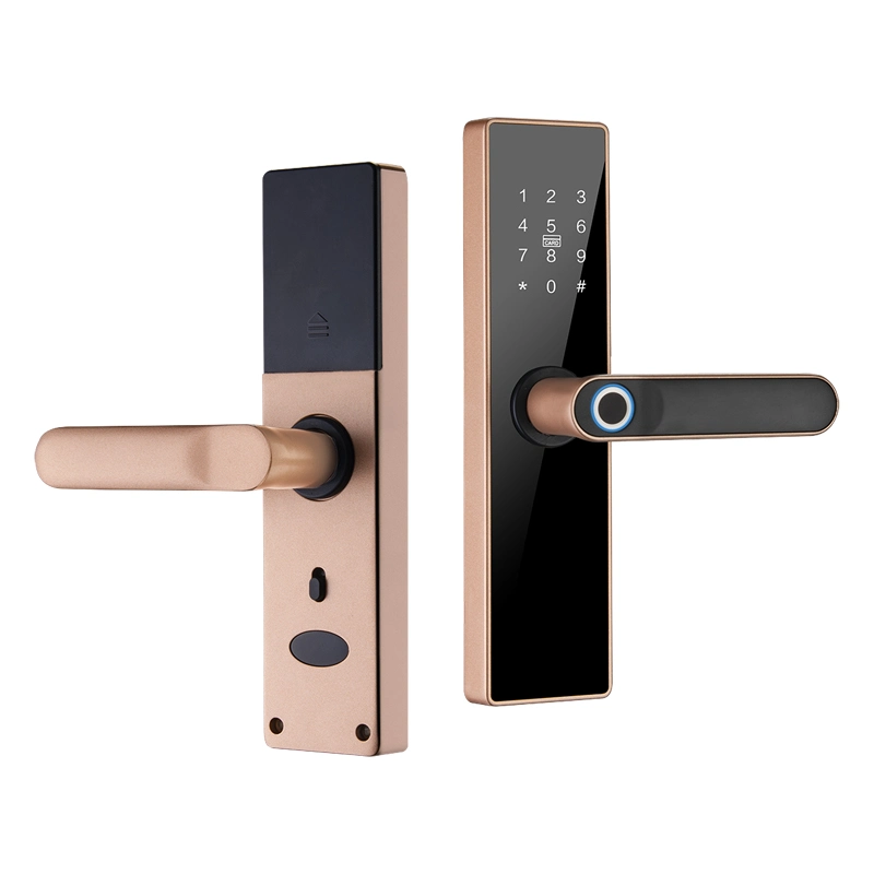 Tuya Smart Door Lock Digital Electronic Fingerprint Door Lock Passcode Card Key Smart Lock für Zuhause, Büro, Hotel, Wohnung, Airbnb Wohnanlage