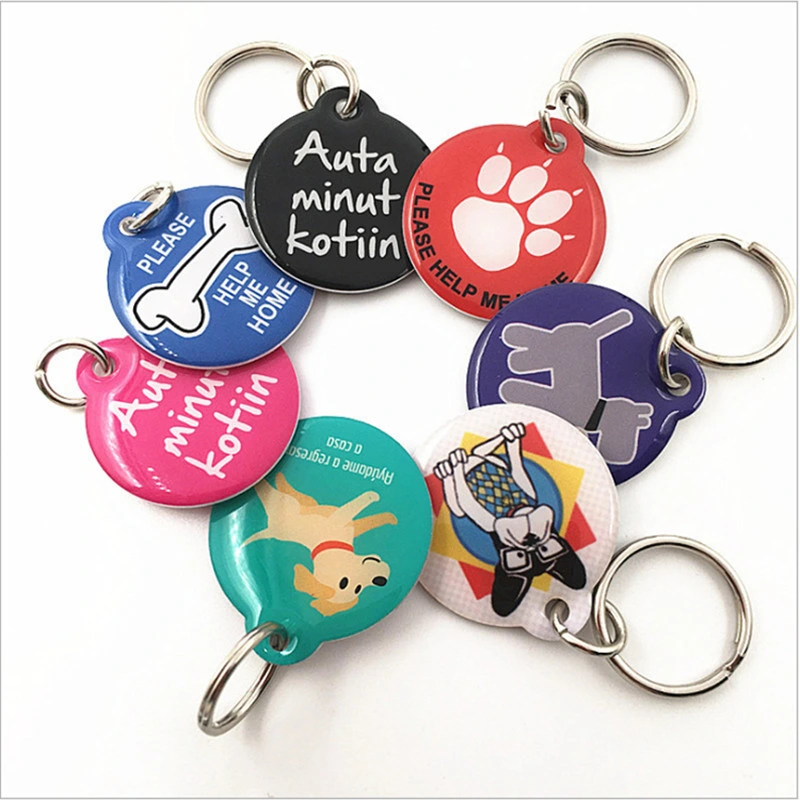 Custom Epoxy NFC Chip Qr Code Pets ID Tags for Dogs Cats