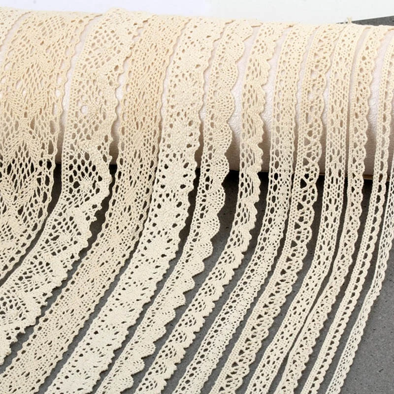 Wholesale/Supplier Custom Sofa Cushion Garment Decoration Cotton Lace Trim Fabrics Cotton Crochet Lace Trimming Lace