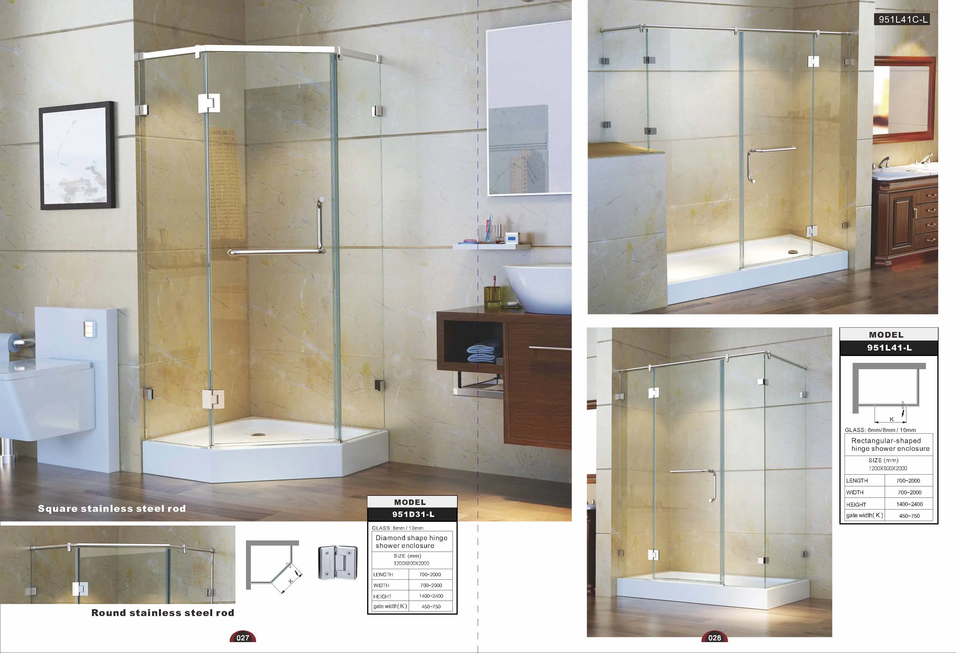 Straight Shape Hinges Opening Stainless Steel Hinges Door Shower Room Shower Enclosure Shower 151s42