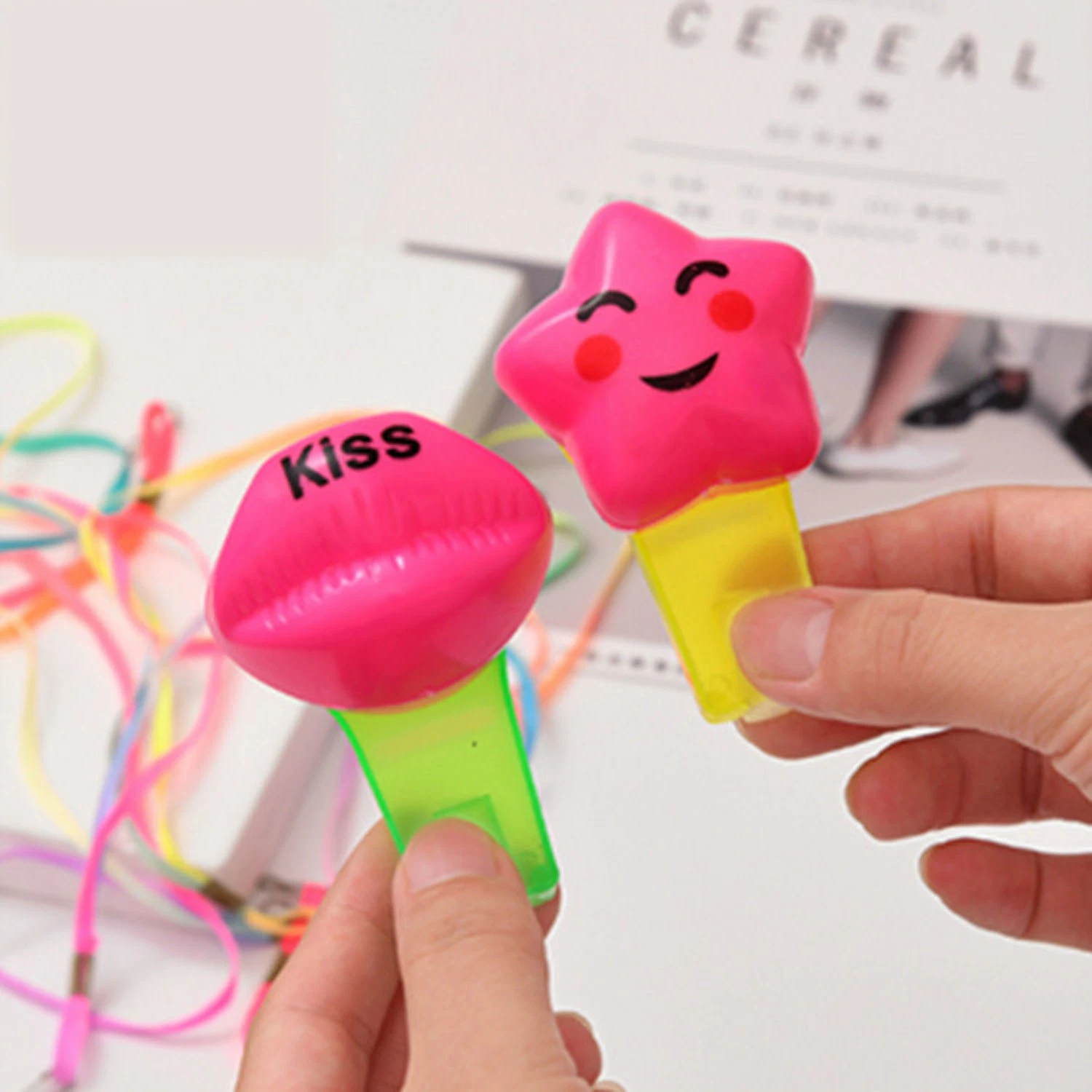 Cute LED Whistle Lamp Lights Flash Whistle