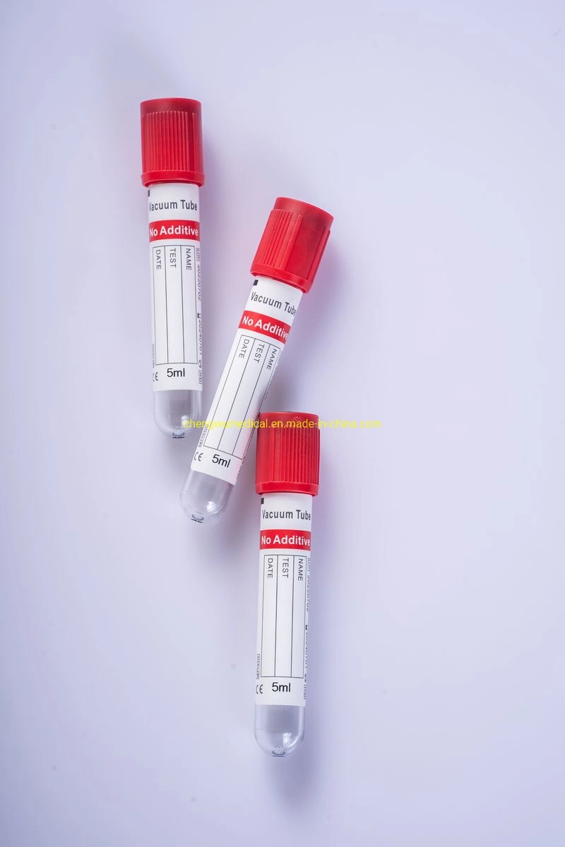 Serum Blood Collection Vacuum Red Plain Tube