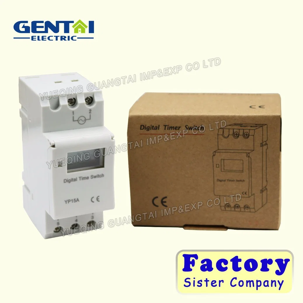 12A 250VCA LCD Digital Rai DIN Interruptor del temporizador temporizador Ahc15A