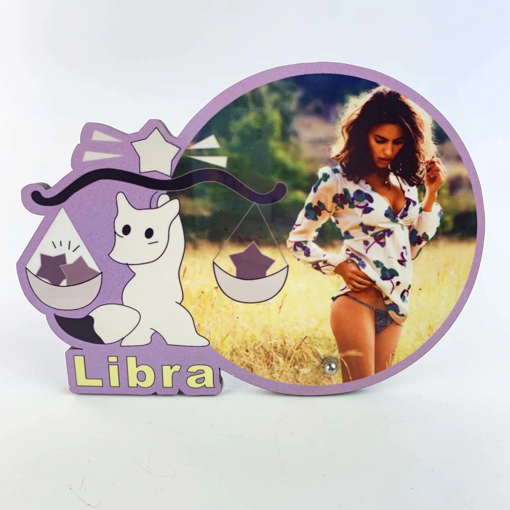 MDF Photo Frame Heat Transfer Printing Sublimation Blank Frame Zodiac Frame-Libra