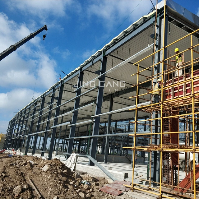 Proyecto de construcción de la estructura de acero prefabricados Industrial Taller de almacén con bastidor de la sección H