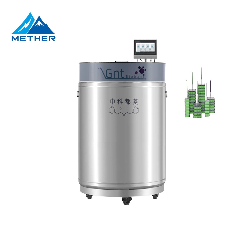 Mether Gntbiobank avanzada tanque de almacenamiento de nitrógeno líquido con Hot-Gas derivación diseño y la copia de seguridad de datos