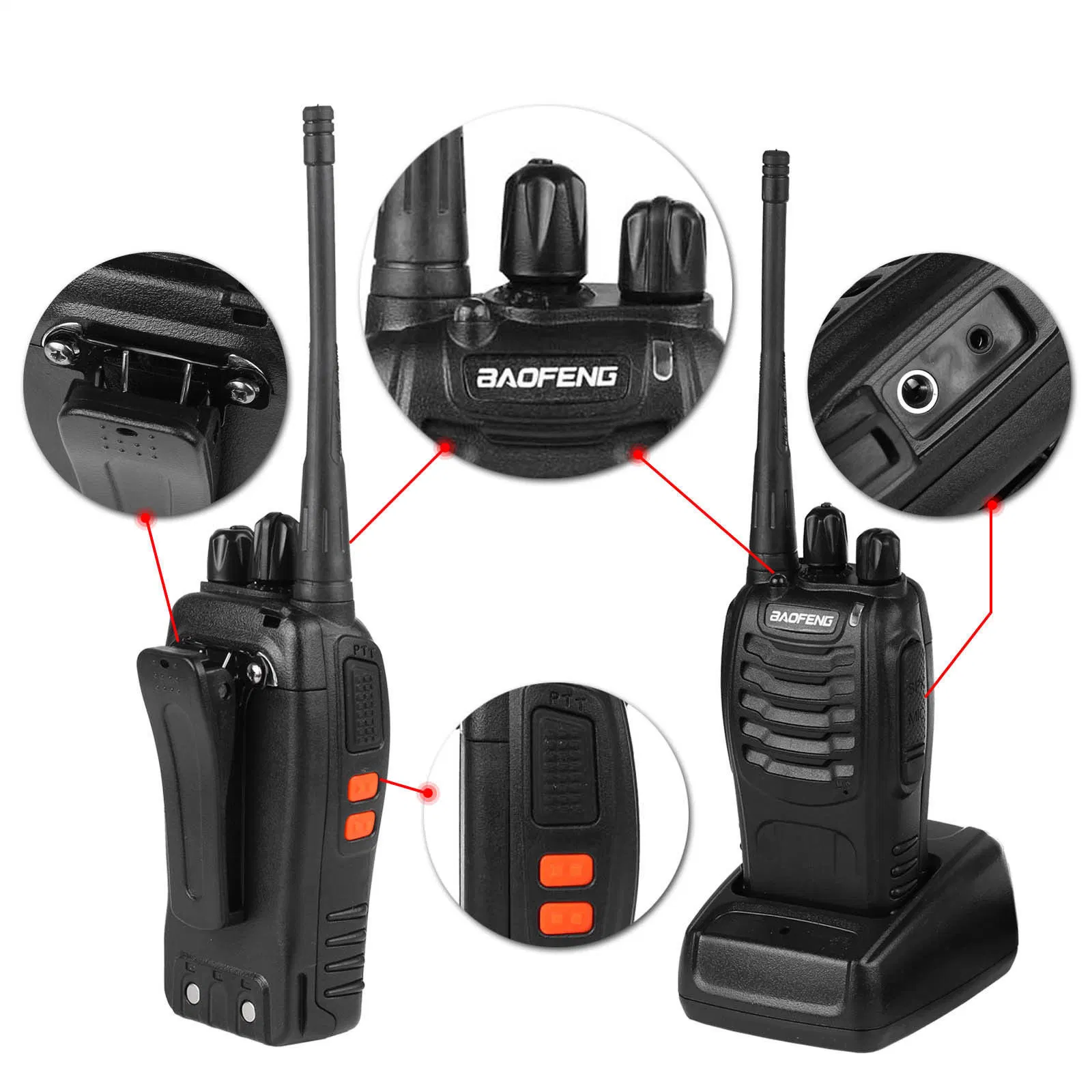 Original Baofeng 888s Two Way Radio Europe Bf-888s Walkie Talkie with Big Capacity and Battery Save