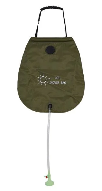 20L Water Bag Foldable Solar Energy Heated Camp PVC Shower Bag Outdoor Camping Travel Hiking Climbing BBQ Picnic Water Storage