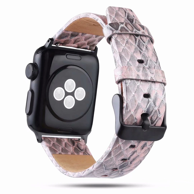 OEM Custom Design Good Quality Real Python Skin Leather Apple Watch Straps Apple Watch Bands