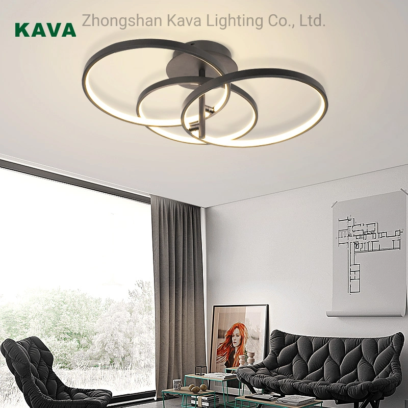 Indoor Lighting Furniture Home Decoration Energy Saving Lamp Home Interior Lighting 36W Matte Black LED Lights