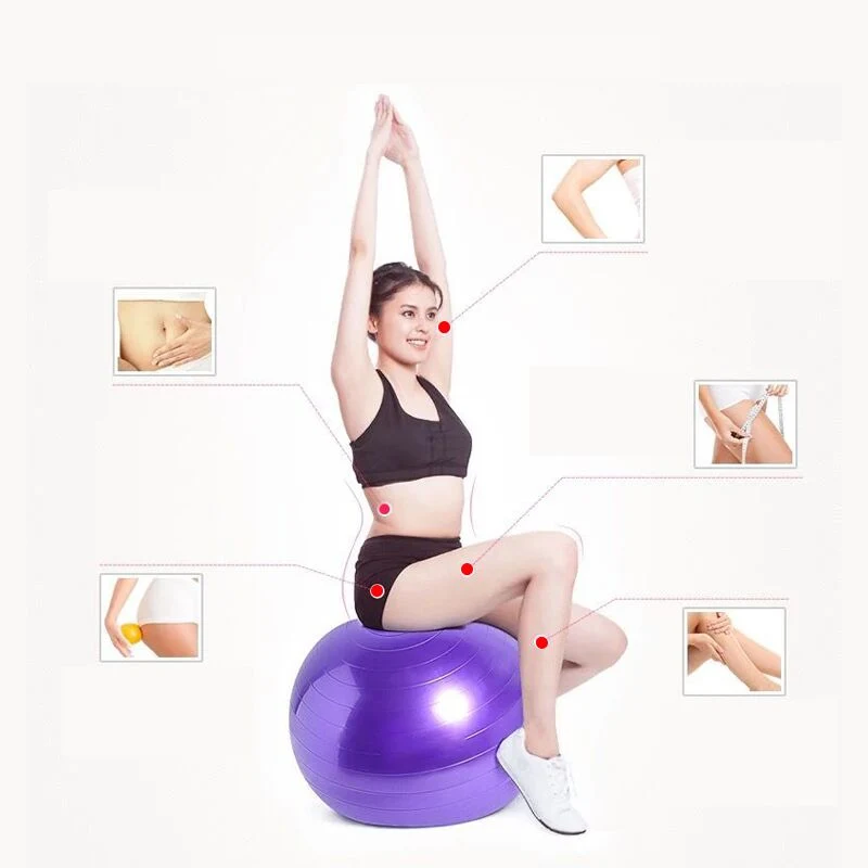 Amazon Hot vend le logo personnalisé OEM exercice Gym Burst exercice Stabilité Swiss Balance Trainer PVC Yoga ball