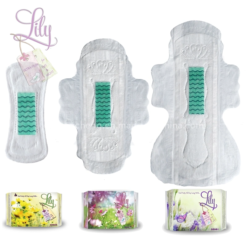 OEM de produtos de higiene feminina guardanapo Sanitário Senhora Algodão Aniões Orgânicos Biodegradáveis Guardanapo Sanitários/ absorventes higiênicos