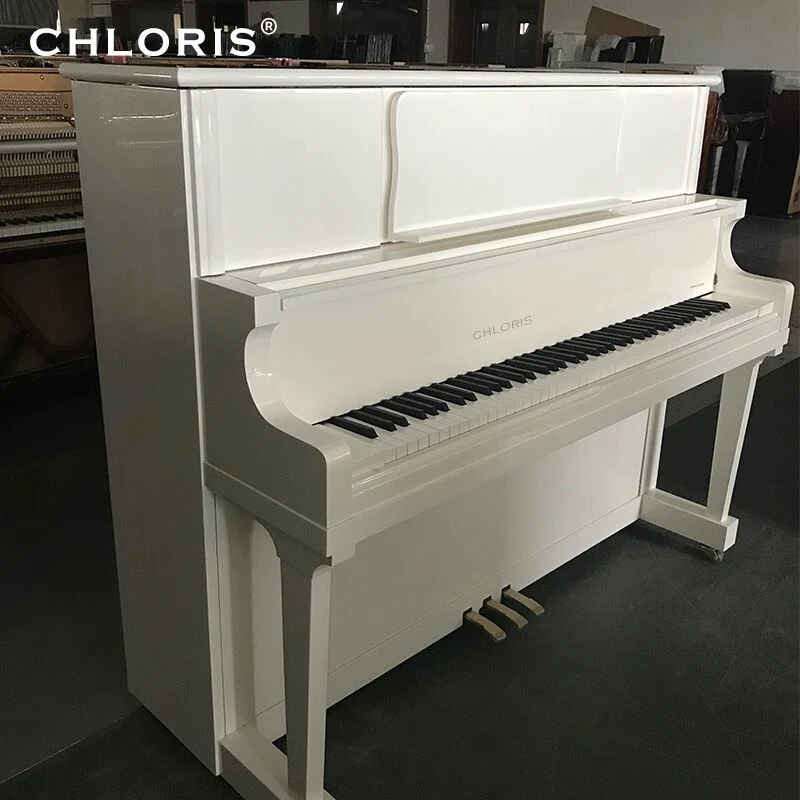 Teaching Piano White Upright Piano Mechanical Hu-125W