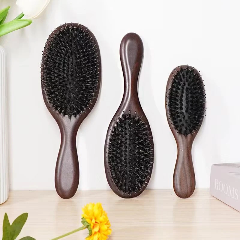 Wholesale/Supplier Ebony China Pig Bristle Massage Hair Tool Hair Brush Comb