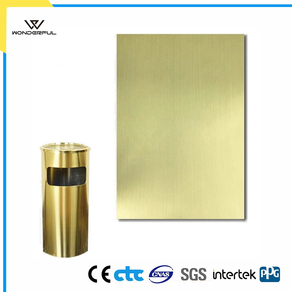 Brushed Metal PVC Galvanized Steel Sheet for Building Decoration