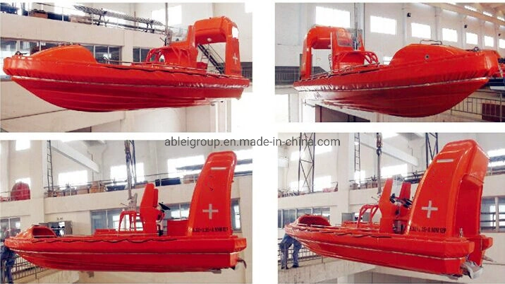 Equipamento offshore marinha F. R. P Material Aprovação Solas Med Crf Barco com capacidade para 6 Pessoas 60Motor fora de borda HP com 20 nós