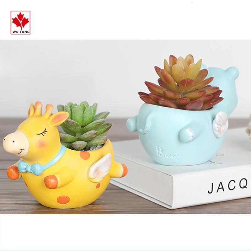 Mini Animal Resin Flower Pot Garden Decoration Flowerpot