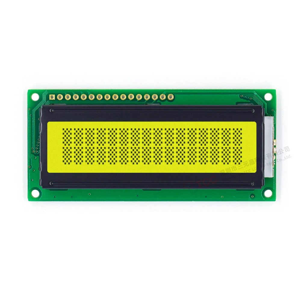 Industrial 16X2 Monochrome Screen 18 Pin Stn Yellow-Green LCD Module