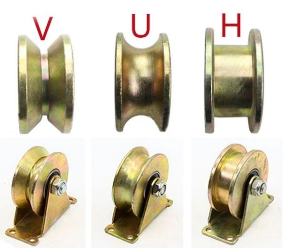 Ylcaster rolamentos simples roda de avanço U/V/H/Y ranhura porta deslizante interna Roletes da pista do rolamento de esferas da ranhura H da roda