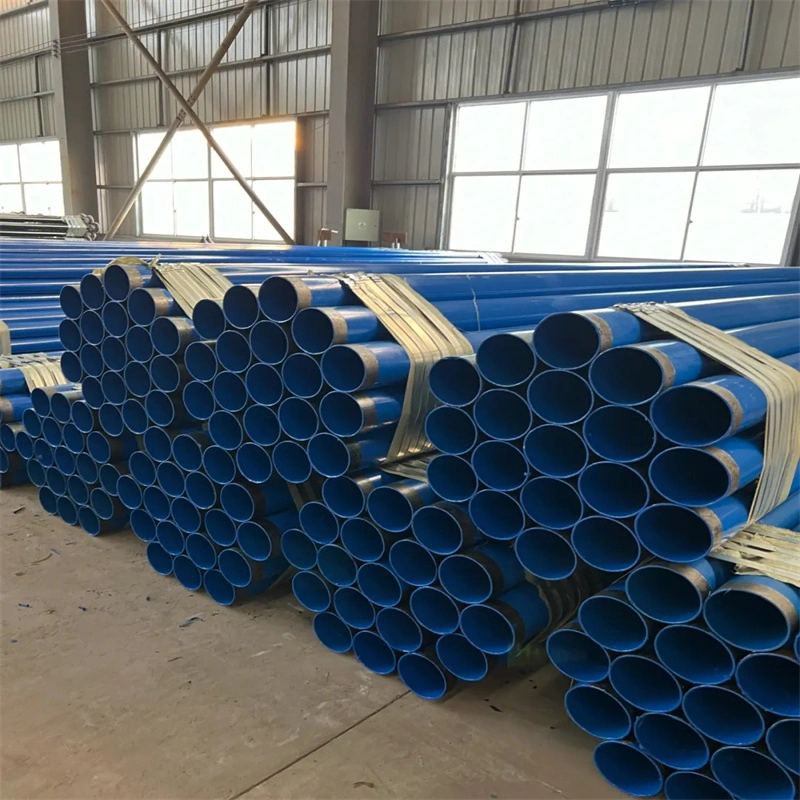 High quality/High cost performance ASTM A53 A369 PE Coated Large Diameter Plastic-Coated Anti-Corrosion Steel Pipe Outside PE Inside Blue Plastic Coated Composite Steel Pipe