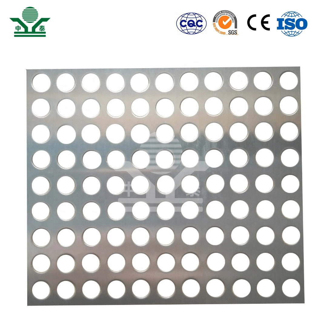 Zhongtai Perforated Hole Metal Mesh China Manufacturing Stainless Steel Perforated Plate 10mm Bazi Net Shape PP Perforated Sheet in 5mm