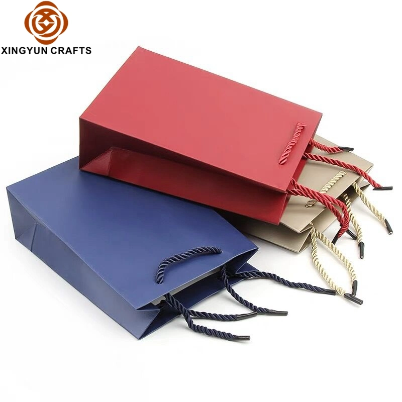 Wholesale/Supplier Customized Logo Printed Personalized Gold Matte Lamination Gift Carrier Paper Bag