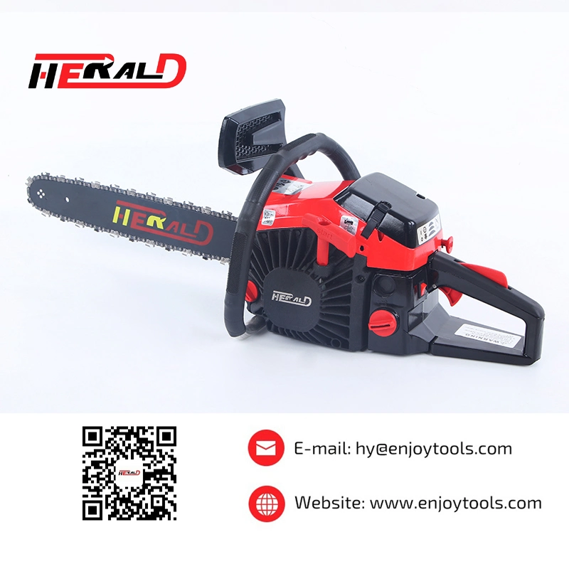 Hot vender 52cc de gasolina sierra eléctrica sierra de cadena Popular herramientas agrícolas HY52f