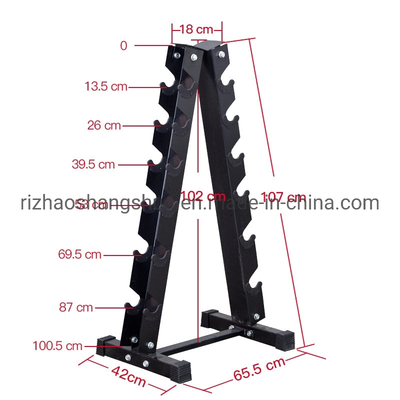 Frame Triangle Fitness Home Commercial Stand Vertical Dumbell Set Hex Gym 3 6 Tier Customizable Logo Gym Equipment Body Building Used Dumbbell Rack