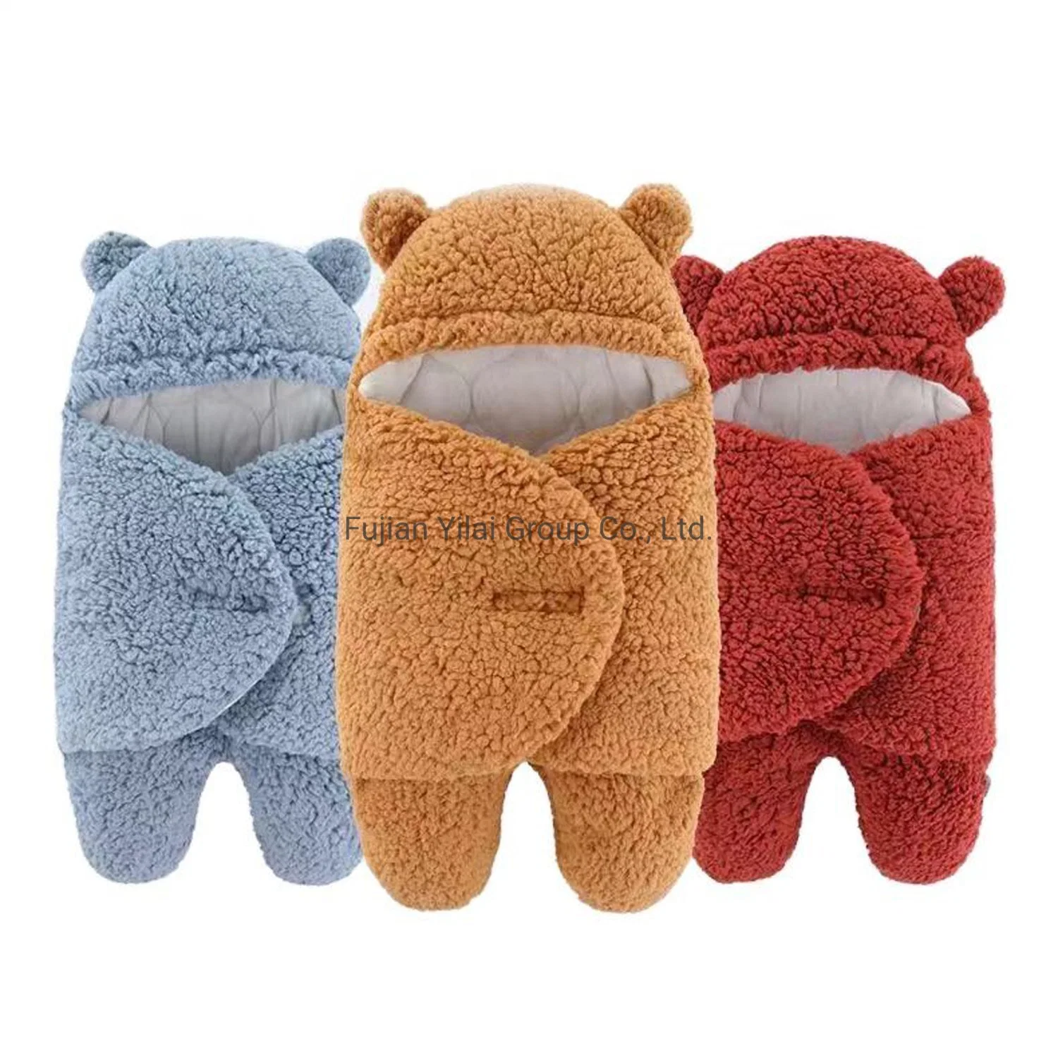 Newborn Baby Sleep Sack Soft Infant Bear Shaped Plush Winter Baby Sleeping Bag Stroller Wrap