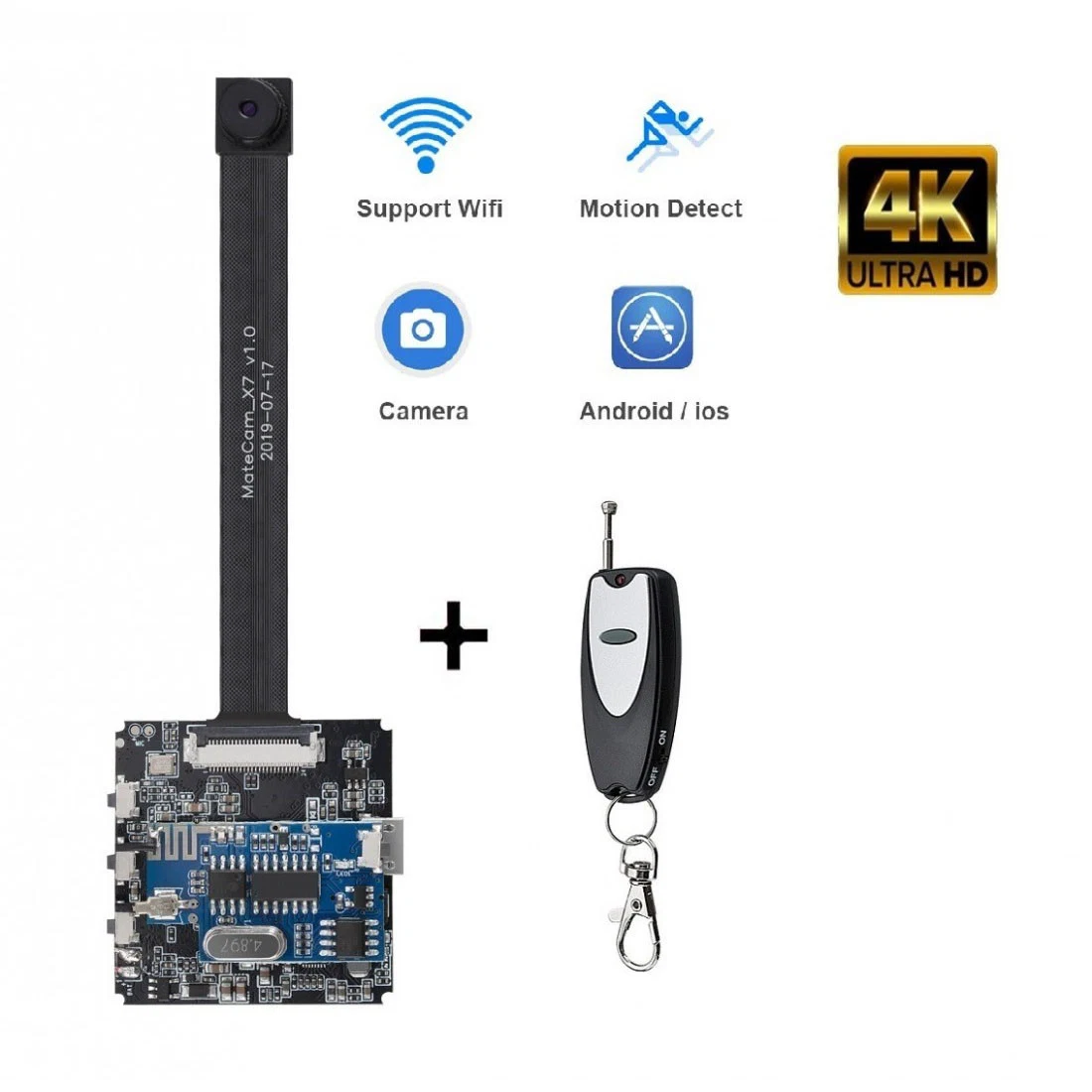 4K Ultra HD WiFi CCTV versión actualizada Mini Cámara inalámbrica Detección de movimiento Cámara PTZ Vigilancia hasta 256GB Seguridad Wc008X7