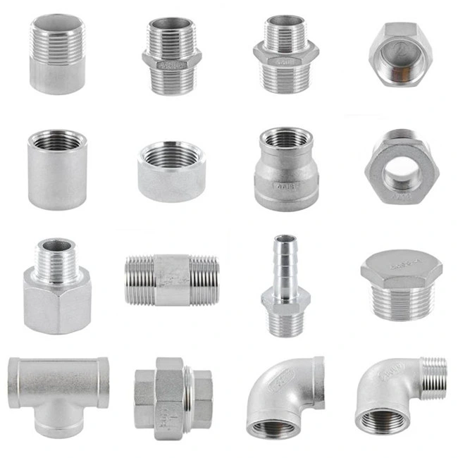 Stainless Steel Threaded SS304/316 Pipe Fittings for Water Supply