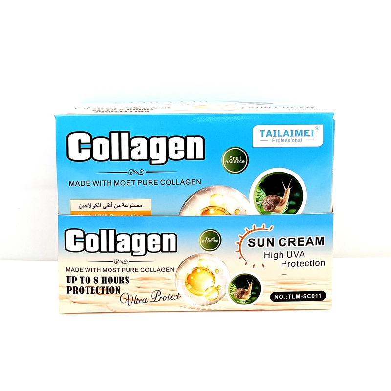 Tailaimei Snail Essence High UVA Protection Collagen Sun Cream Waterproof Sun Block Cream for Face Suncreen Skin Care Suncream