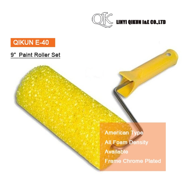 E-39 Hardware Decorate Paint Hand Tools American Type Foam 9" Paint Roller with Frame