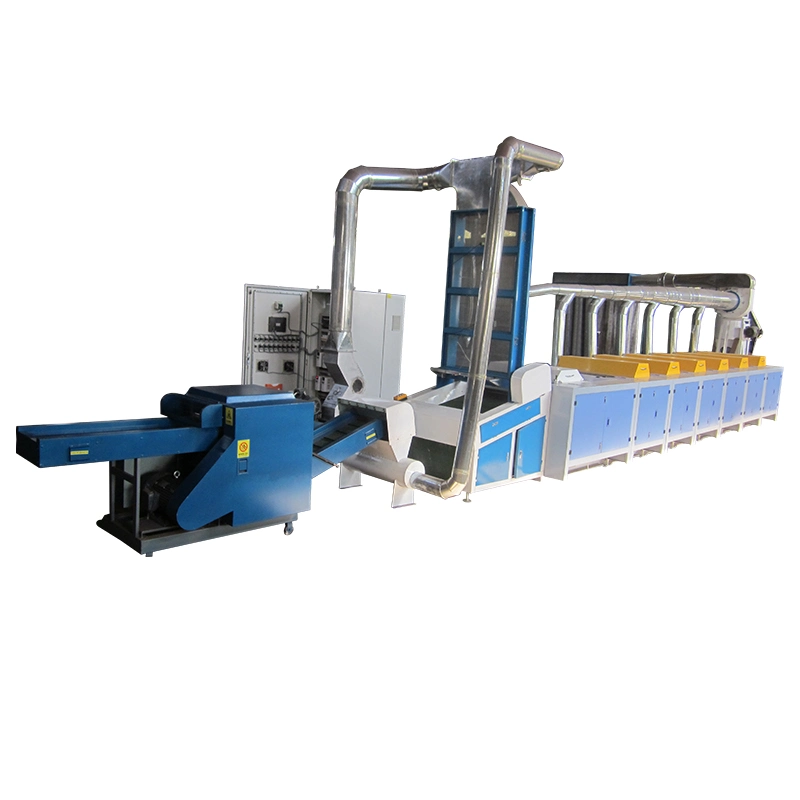 Textile Waste New Recycling Machine Consisting of an Opener and Bomb Cleaner for Shredding Waste Jeans Yarn Fabric Into Fibers
