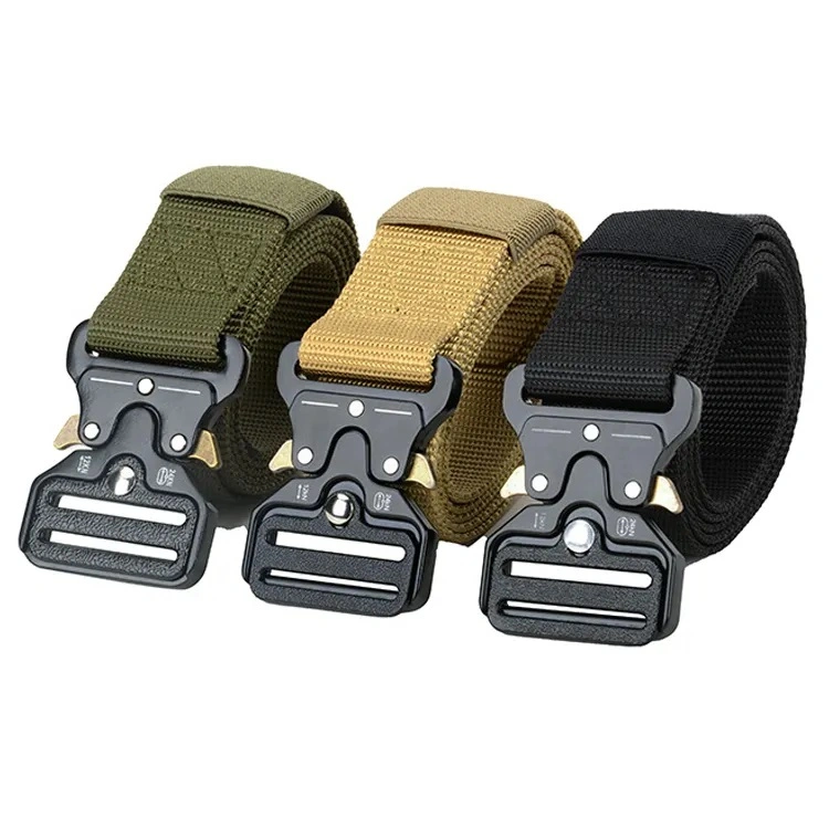 Outdoor Portable Belt Custom Waist Buckle Canvas Tool Nylon Camouflage Tactical Belts